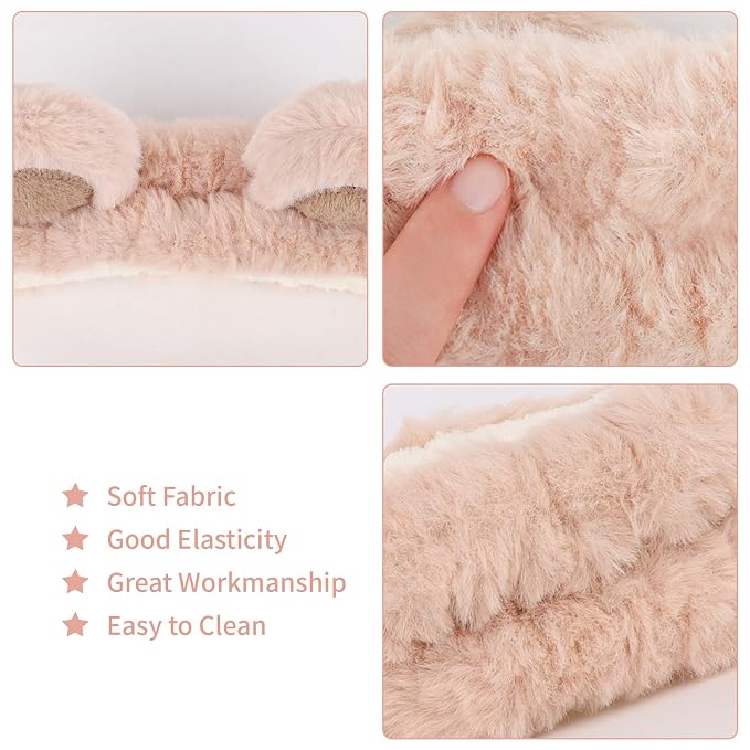 YISSION 4 PCS Plush Animal Headbands - Image 6