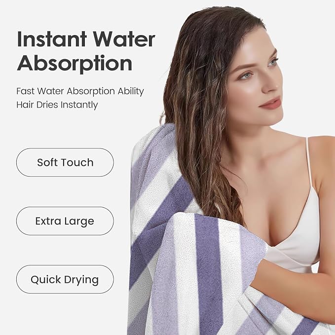 JML Microfiber Bath Towels, Bath Towel 2 Pack 30" x 60", Super Absorbent and - Image 5