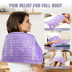 Purple Heating Pad for Back Period Cramps Neck Shoulder Pain Relief, Portable - Image 2