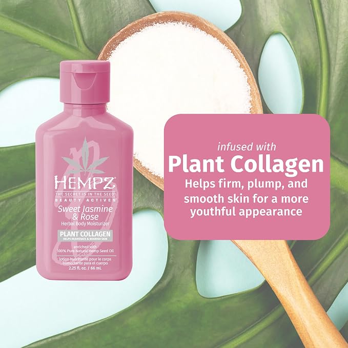 Hempz Mini Collagen-Infused Jasmine & Rose Body Moisturizer, 2.25 oz - Image 2