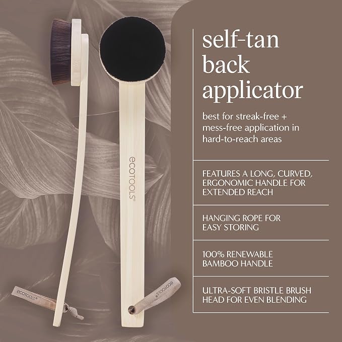 EcoTools Good Tan Self-Tan Back Applicator, Long Handle Back Brush - Image 2