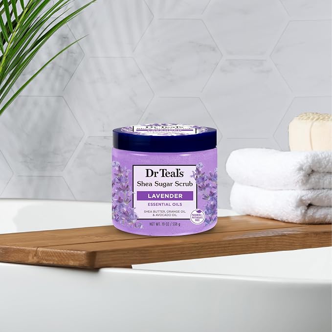 Dr Teal's Shea Sugar Scrub, Lavender Essential Oils, 19 oz - Image 6