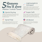 Premium 100% Cotton Turkish Towel – Vintage Light Grey, 35”x 67” – Quick Dry - Image 3
