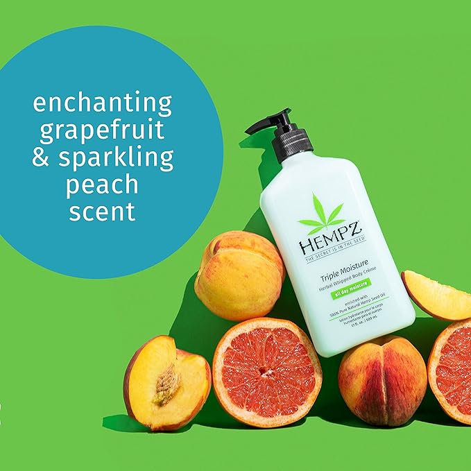 Hempz Triple Moisture Herbal Whipped Body Crème Lotion Moisturizer, 17 Fl Oz - Image 3