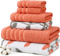 Modern Threads Natural Vine 6-Piece 100% Cotton Towel Set – Yarn Dyed Jacquard by ModernThreads