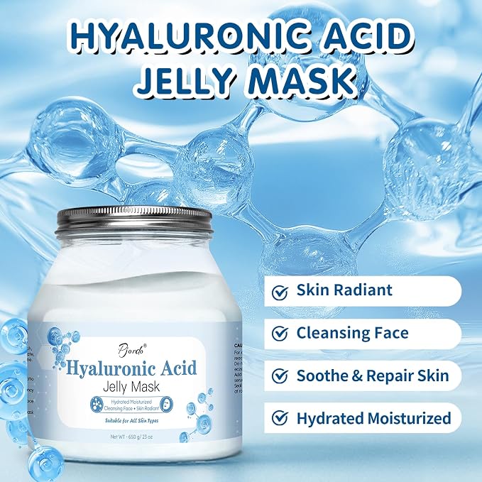 Pjordo Jelly Masks Set for Facials Professional, Hyaluronic Acid Jelly Mask - Image 2