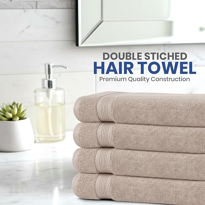 Linteum Textile Supply Luxury Hair Towels 100% Ring Spun Cotton Towel - Image 5