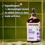 Everyone 3-in-1 Soap, Body Wash, Bubble Bath, 32 Ounce, Lavender and Aloe - Image 3