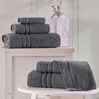 Hawmam Linen Grey 6 Piece Bath Towels Set - Image 2