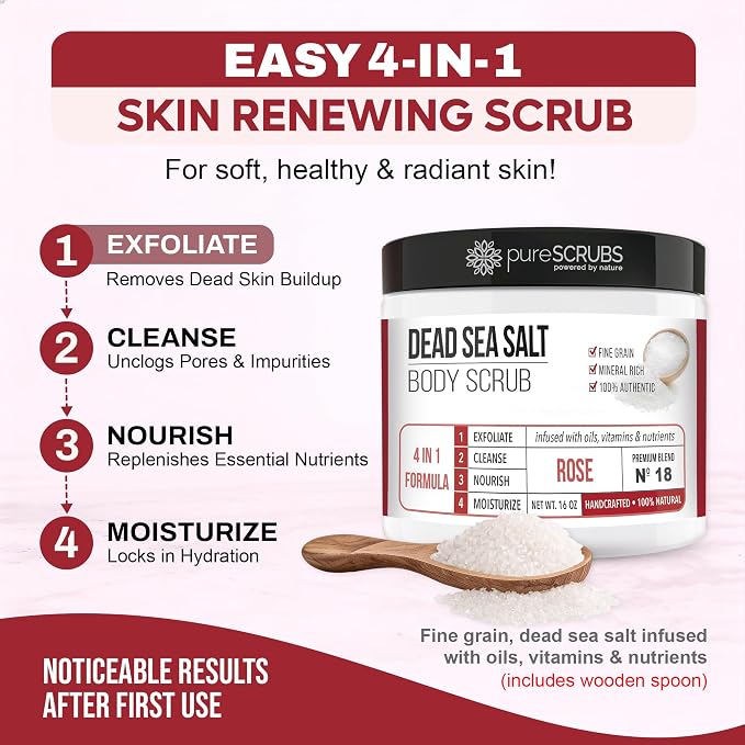 pureSCRUBS Premium Rose Body Scrub Set - Image 3