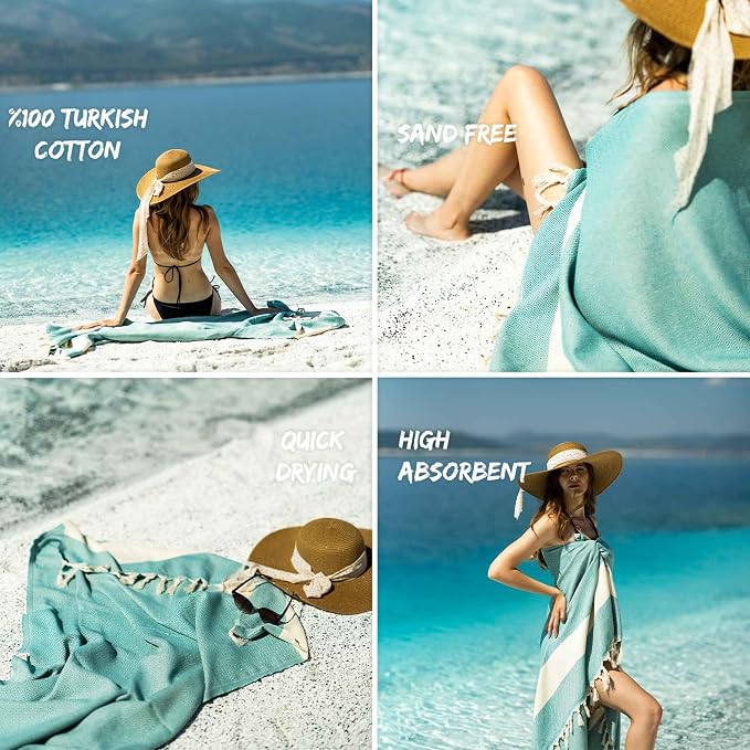 Turkish Beach Towels Oversized Clearance XL 40x71- Sand Free Beach Towel- 100% - Image 2
