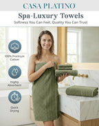 Casa Platino 100% Luxury Cotton Bath Towel Pack of 18 - Image 2