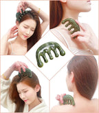 Meridian Massage Comb for Face & Scalp, Natural Stone, Stimulates Blood - Image 4
