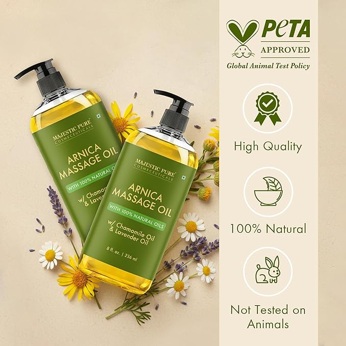 MAJESTIC PURE Arnica Sore Muscle Massage Oil - Image 3