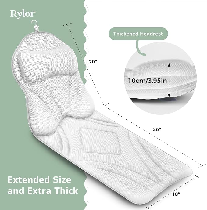 Rylor Full Body Bath Pillow – Luxury Cushion - Image 4