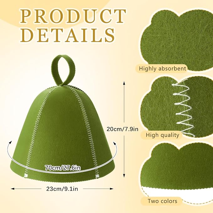 JaGely Sauna Hat for Men Women Sauna Hat Vaporarium Cap Russian Banya Cap for - Image 2