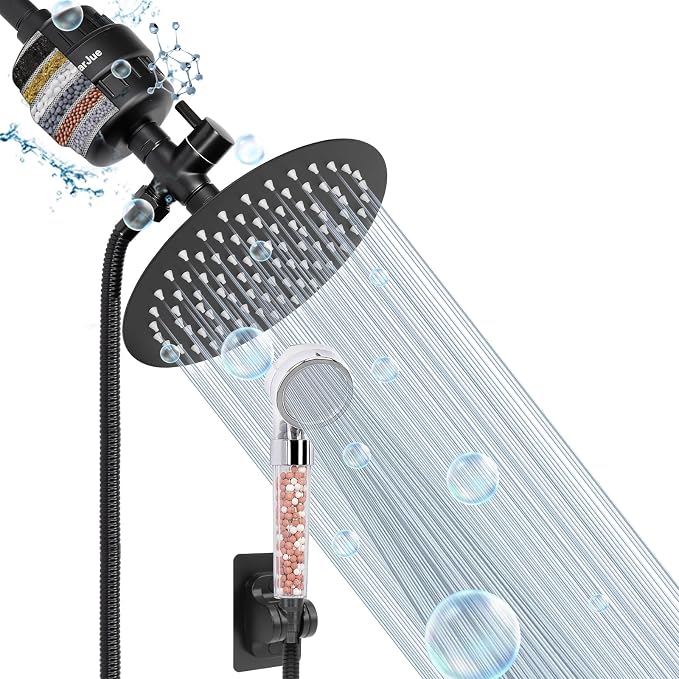 HarJue Filter Shower Head, High Pressure 8 Inch Rainfull by HOME
