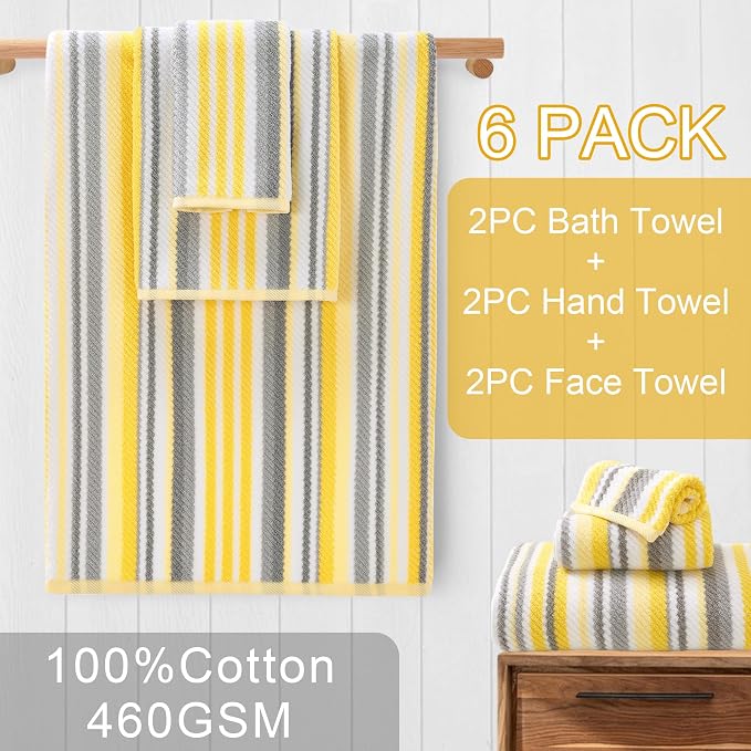 Bath Towels with Hanging Loops, Quick Dry, Absorb & Lightweight, 2 Bath 28"x52" - Image 4