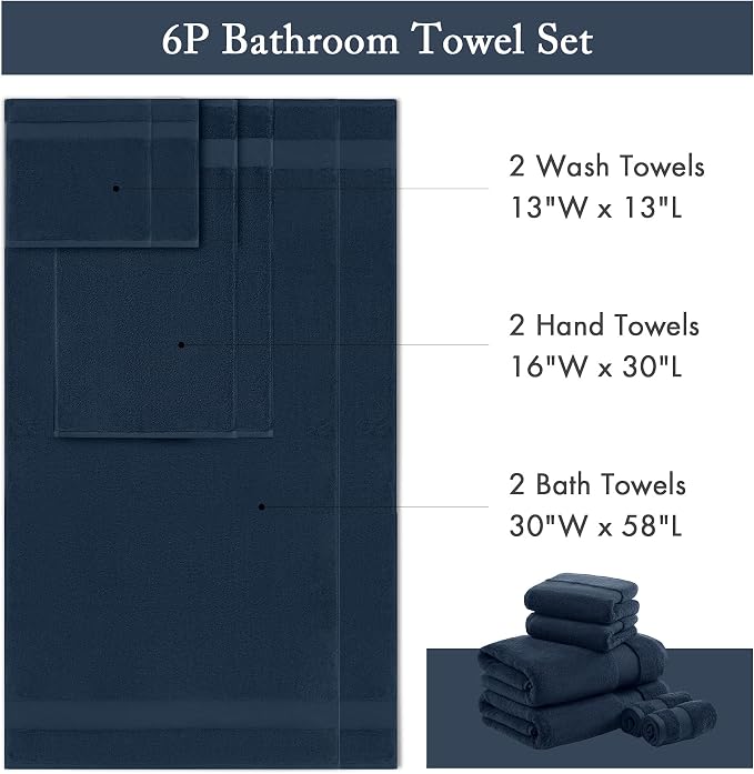 Madison Park Turkish 100% Cotton Towel Set, 600Gsm Luxury Premium Weight - Image 7
