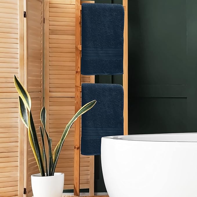 BOUTIQUO Cotton 2 Pack Bath Towel Set 28x55, Eco-Friendly Large Bath Towels - Image 4