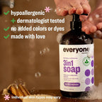 Everyone 3-in-1 Soap, Body Wash, Bubble Bath, 32 Ounce, Vanilla and Lavender - Image 3