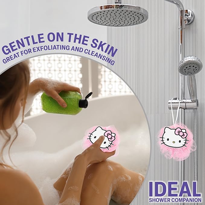 Hello Kitty Sanrio Shower Accessories Set, Kawaii Toiletry Bag - Image 4