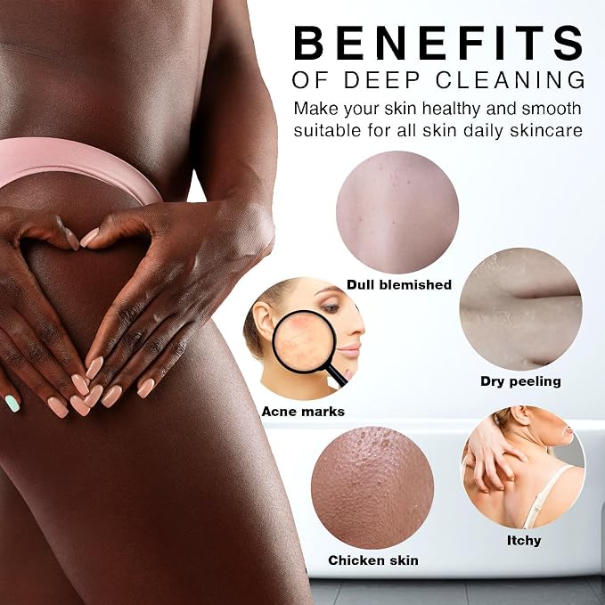 UJFQBH 4 Pieces African exfoliating net African Net Long Net Bath Sponge - Image 5