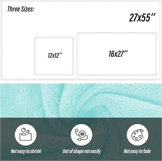 MOONQUEEN Ultra Soft Towel Set-Quick Drying-2 Bath Towels 2 Hand Towels 2 - Image 2