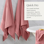 NY Loft 100% Cotton Bath Towel 4 Pack | Super Soft & Absorbent Quick-Dry Bath - Image 3