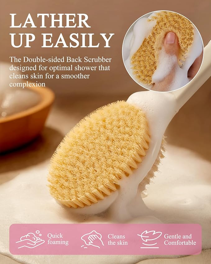 Shower Brush for Massage Dry Brushing: Back Scrubber for Shower - Image 4