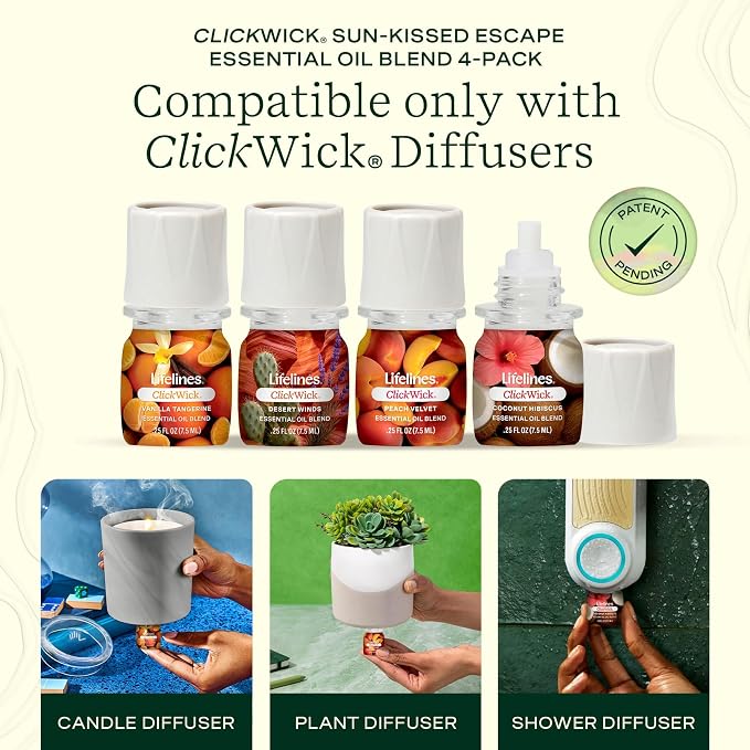 ClickWick Essential Oil Blends for Lifelines Diffusers, Plant & Shower - Image 2