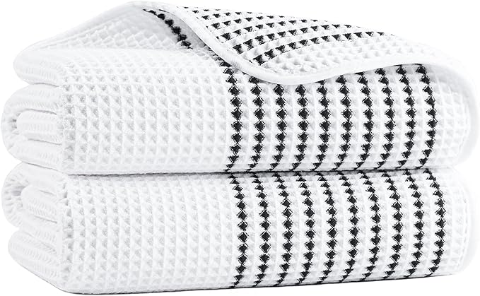 MICROFI New Microfiber Waffle Bath Towels, 2 Pieces, Fast Drying, Lint Free 430 by Unknown