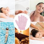 4 Pairs Bath Gloves, Body Scrub Mitts, Shower Scrubber Gloves - Image 6