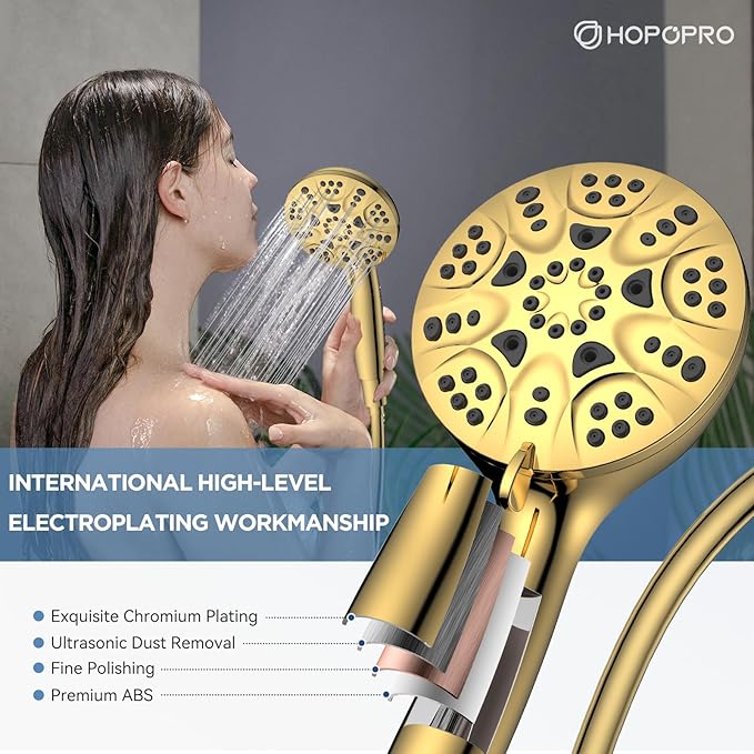 6-Mode High Pressure Handheld Shower Head Set, Consumer Reports Recommended - Image 2