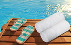 Avalon Towels 100% Cotton Pool Towels White Beach Towels Pack of 12 - Image 5