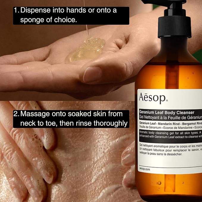Aesop Geranium Leaf Body Cleanser | Gentle Shower Gel - Image 5