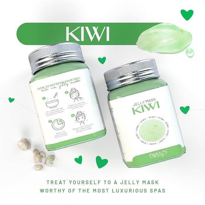 BRÜUN Peel-Off Kiwi Jelly Mask for Face Care – A 23 fl oz Rubber Mask Jar for - Image 5