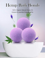 Bath Bombs, 2 Pack Fizzy Spa Gift Natural Hemp Oil Extract and Lavender - Image 3