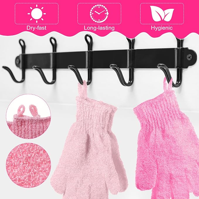 Cuffbow 90 Pcs 45 Pairs Exfoliating Double Sided Bath Gloves - Image 4