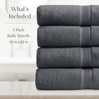 Springtree Home Luxury Viscose from Bamboo Bath Towel Set of 4 | 35% Viscose - Image 2