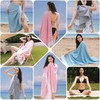 Genovega 6 Packs Oversized Turkish Beach Towels Set Bulk 74"x38" Extra Large - Image 5