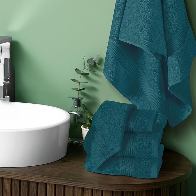Elvana Home Ultra Soft 6 Pack Cotton Towel Set, Contains 2 Bath Towels 28x55 - Image 3