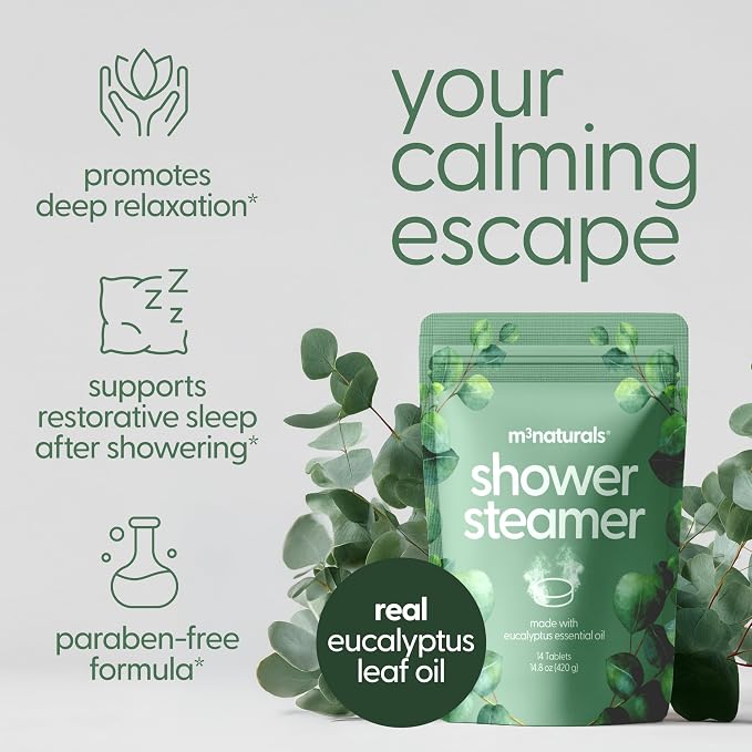 Eucalyptus Aromatherapy Shower Steamers – Supports Sinus Relief, Relaxation - Image 2