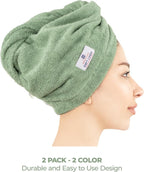 American Soft Linen 100% Cotton Hair Towels - Image 4