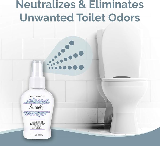 SMELLS BEGONE 4 oz Essential Oil Bathroom Spray - Image 2