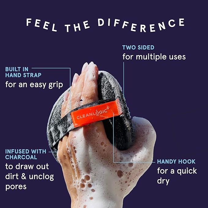 Cleanlogic Detoxify Purifying Charcoal Infused Exfoliating Body Scrubber - Image 2