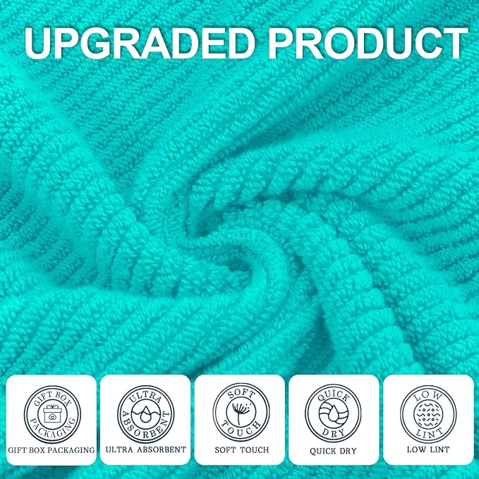 Turquoise Towels for Bathroom - Image 2