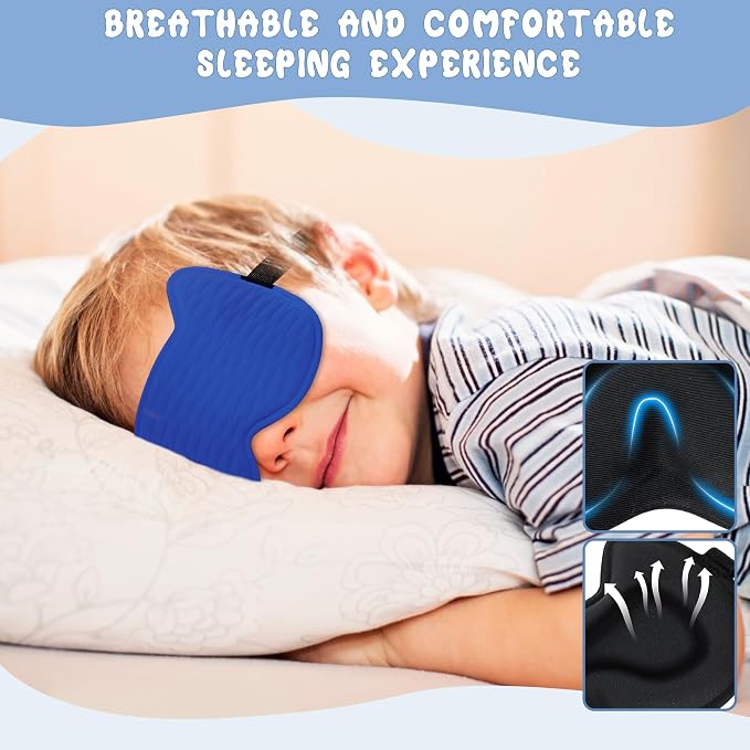 Kids Sleep Mask Eye Mask: 3D Contoured Cup Sleeping Masks, Blindfold - Image 5