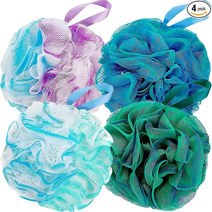 Fu Store Loofah Sponge Shower Loofahs 60g Bath Sponges Mesh Balls 4 Colors by FuStore
