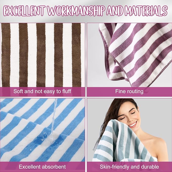 SmoothNovelty 18 Pack Microfiber Bath Towels Bulk 27'' x 60'' Oversized Size - Image 3